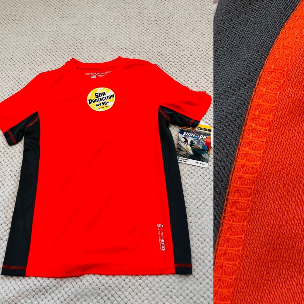 Orange/Gray Rash Guard - ZeroXposur